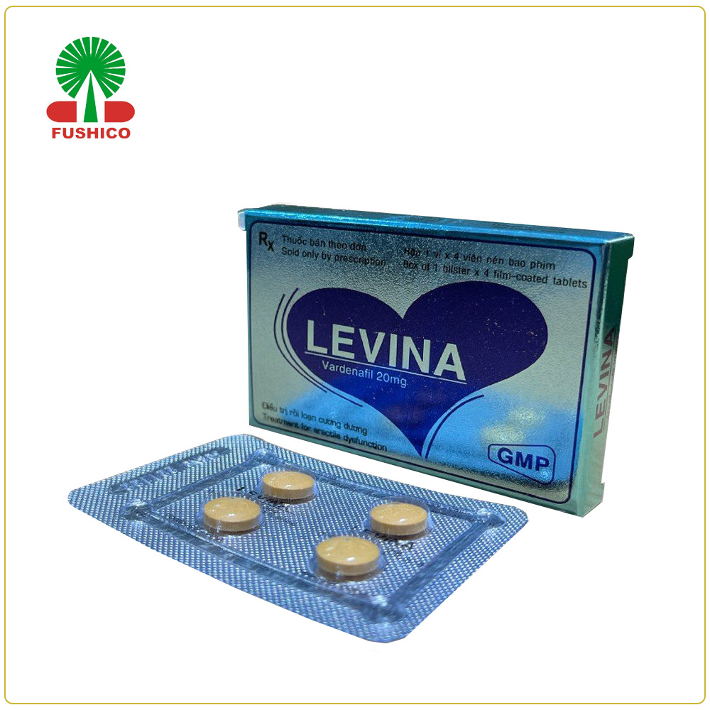 Thuốc Levina 20mg hộp vỉ x 4 viên (Vardenafil 20mg)